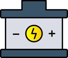 Batterie Linie gefüllt Gradient Symbol vektor