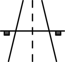 Autobahn Linie gefüllt Gradient Symbol vektor