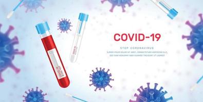 Hintergrundzusammensetzung des Covid-Impfstoffs vektor