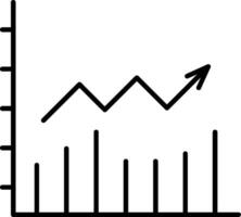 Linie Diagramm Linie gefüllt Gradient Symbol vektor