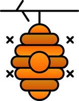 Bienenstock Linie gefüllt Gradient Symbol vektor