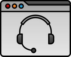 Webseite Unterstützung Linie gefüllt Gradient Symbol vektor
