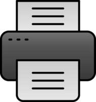 fax linje fylld lutning ikon vektor