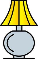 Tabelle Lampe Linie gefüllt Gradient Symbol vektor