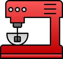 elektrisch Rührgerät Linie gefüllt Gradient Symbol vektor