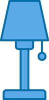 Lampe gefüllt Blau Symbol vektor