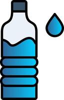 Wasser Flasche Linie gefüllt Gradient Symbol vektor