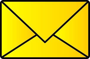 Email Linie gefüllt Gradient Symbol vektor