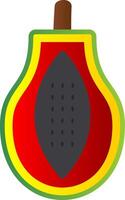 Papaya eben Gradient Symbol vektor