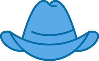 Hut gefüllt Blau Symbol vektor