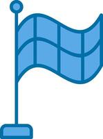 abseits Flagge gefüllt Blau Symbol vektor