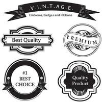 vintage badge set vektor