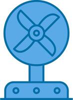 Ventilator gefüllt Blau Symbol vektor