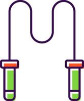 überspringen Seil gefüllt Symbol vektor