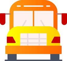 skola buss platt lutning ikon vektor
