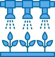 Bewässerung System gefüllt Blau Symbol vektor