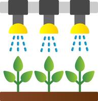 bevattning systemet platt lutning ikon vektor