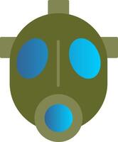 gas mask platt lutning ikon vektor