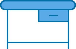 Schreibtisch gefüllt Blau Symbol vektor