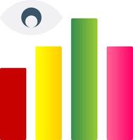 data visualisering platt lutning ikon vektor