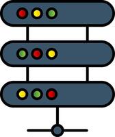 Server Linie gefüllt Gradient Symbol vektor