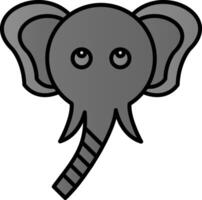 Elefant Linie gefüllt Gradient Symbol vektor