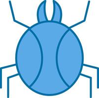 Spinne gefüllt Blau Symbol vektor