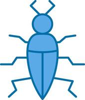 Insekt gefüllt Blau Symbol vektor