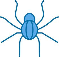 Spinne gefüllt Blau Symbol vektor