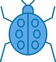 Insekt gefüllt Blau Symbol vektor