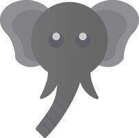 elefant platt lutning ikon vektor
