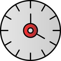 Uhr Linie gefüllt Gradient Symbol vektor