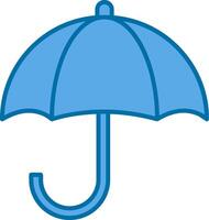 Regenschirm gefüllt Blau Symbol vektor