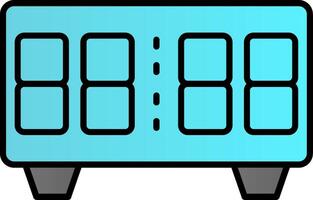 Digital Uhr Linie gefüllt Gradient Symbol vektor
