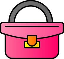 Handtasche Linie gefüllt Gradient Symbol vektor