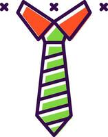 Krawatte gefüllt Symbol vektor