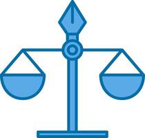 Gerechtigkeit Rahmen gefüllt Blau Symbol vektor