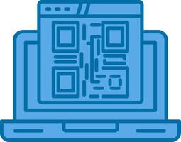 qr Code gefüllt Blau Symbol vektor