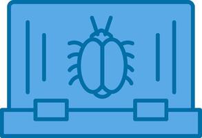 bärbar dator fylld blå ikon vektor