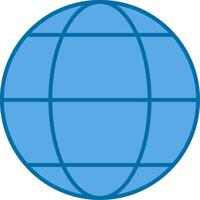 Welt gefüllt Blau Symbol vektor