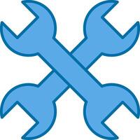 Schlüssel gefüllt Blau Symbol vektor