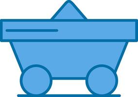 Wagen gefüllt Blau Symbol vektor