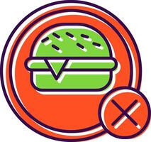 Nein Essen gefüllt Symbol vektor