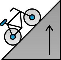 Elevation Linie gefüllt Gradient Symbol vektor