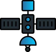 Satellit Linie gefüllt Gradient Symbol vektor