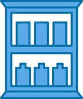 Medizin Kabinett gefüllt Blau Symbol vektor