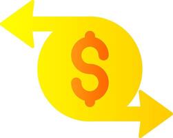 Geld Transfer eben Gradient Symbol vektor