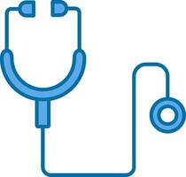 Stethoskop gefüllt Blau Symbol vektor