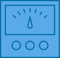Stromspannung Indikator gefüllt Blau Symbol vektor