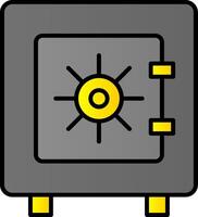 sicher Box Linie gefüllt Gradient Symbol vektor